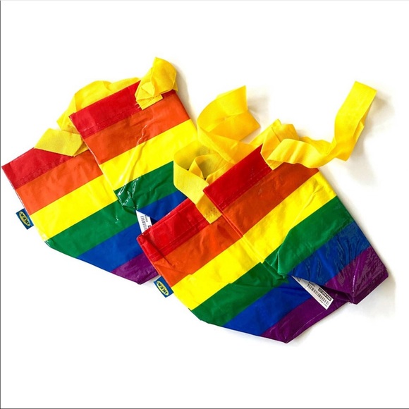 FREE w/ purchase NWT IKEA rainbow pride tote bag - Picture 5 of 7